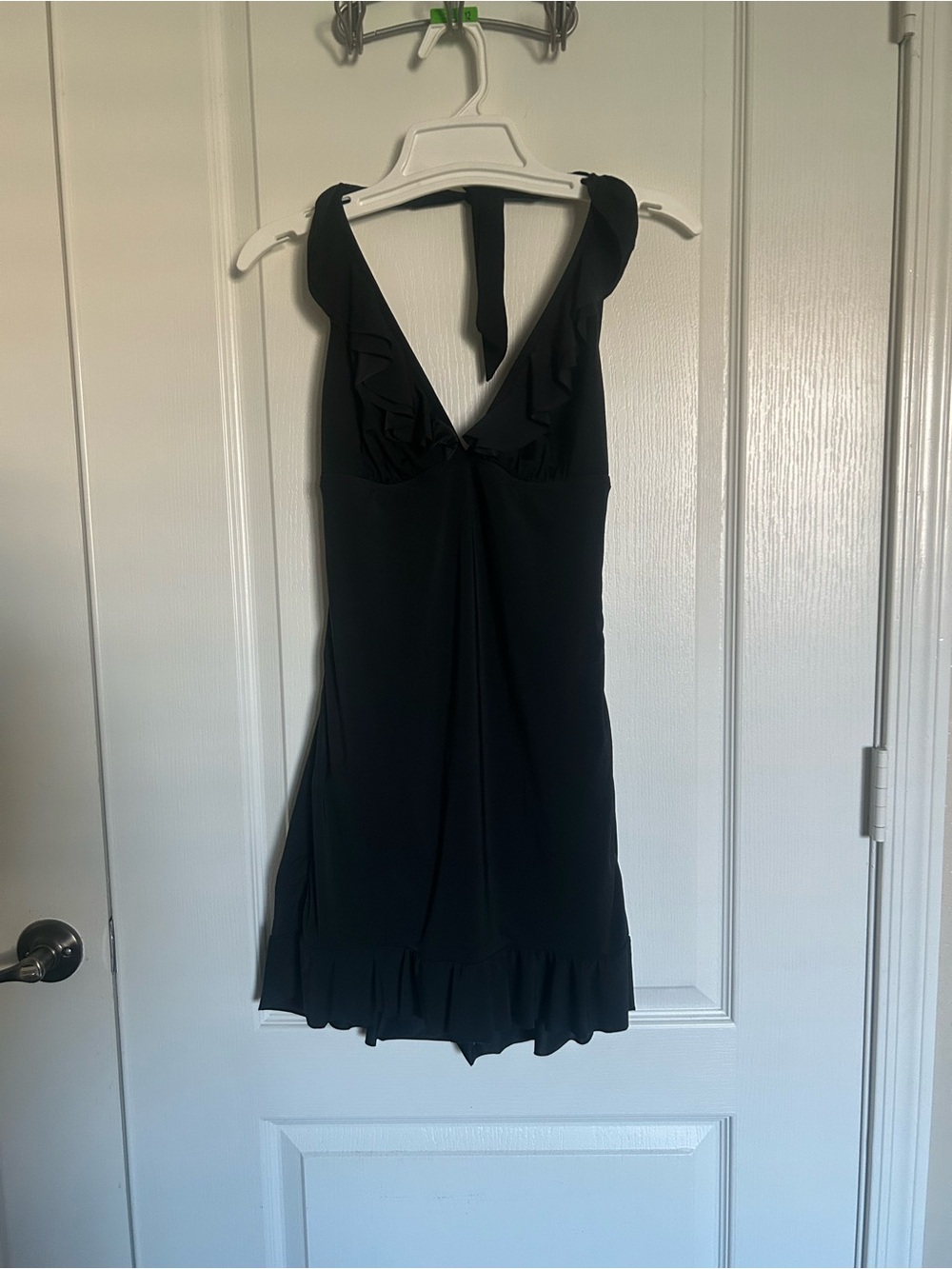 Kenneth Cole Reacton Ruffle Halter Bathing Suit - Women